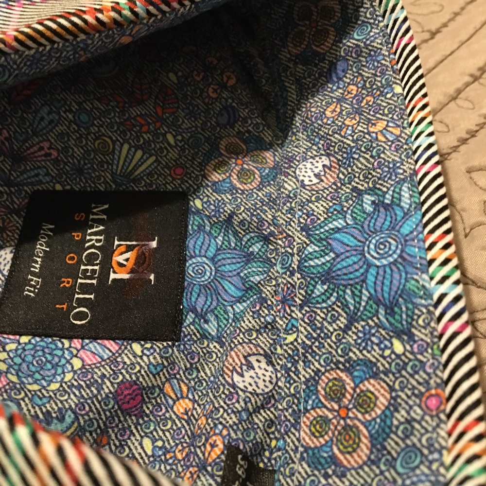 Milano Luxury Men’s Long Sleeve Dress Shirt Size M